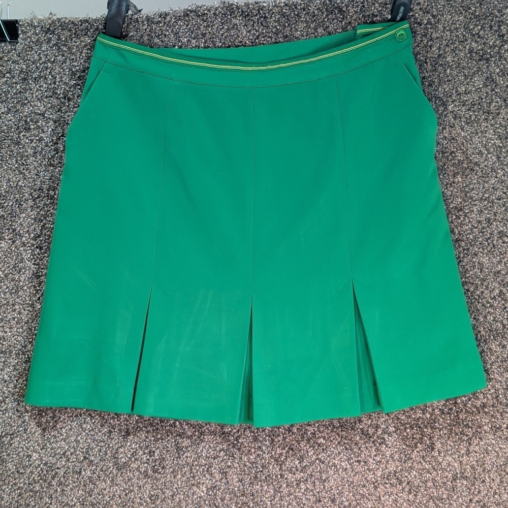 EP Pro Golf Skort Womens 12 Green Pleated Pickleball Skort Pockets Activewear